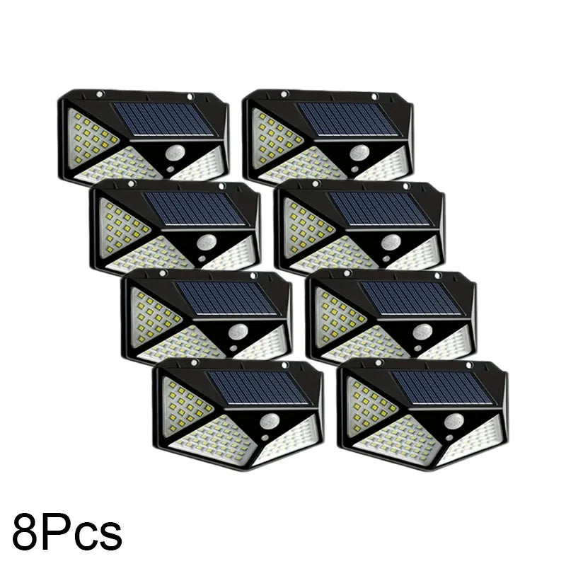 Solar Wall Light Motion Sensor 3 Modes Waterproof LED Solar Wall Light PRIMED 8Pcs