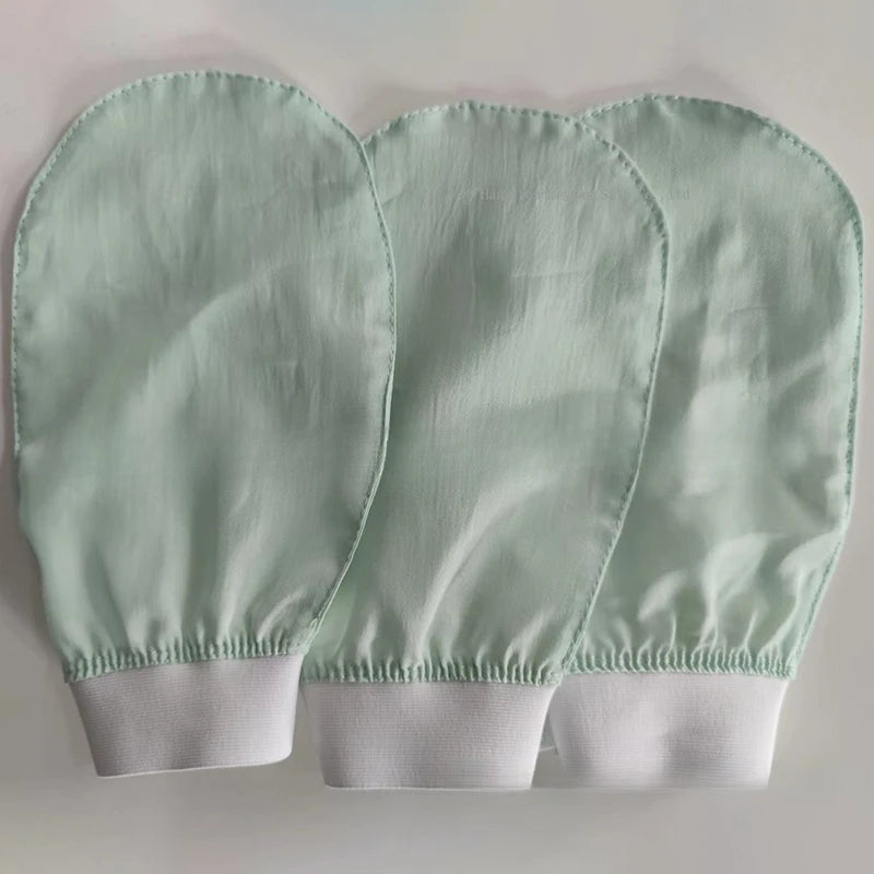 100% Silk Exfoliating Glove – Face & Body Scrub Mitt