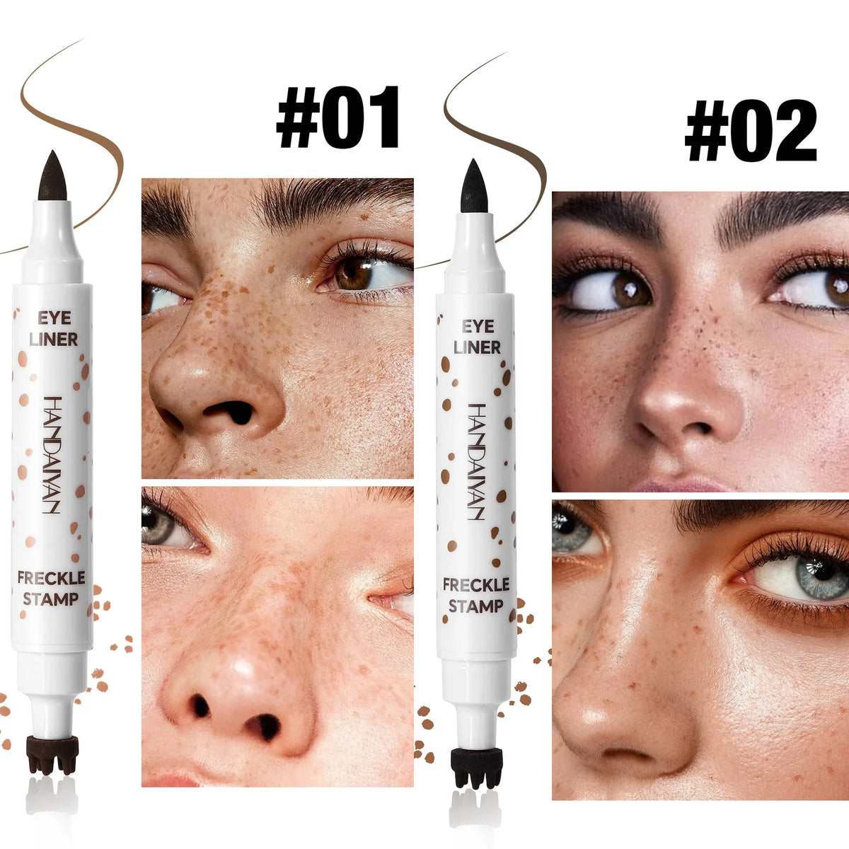 Dual-Head Freckle Stamp Pen – Waterproof Natural Makeup