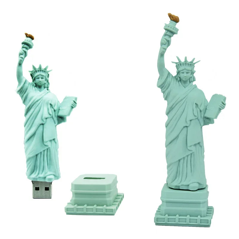 Eiffel Tower & Statue of Liberty USB Flash Drive 4GB–128GB Novelty USB Flash Drive PRIMED