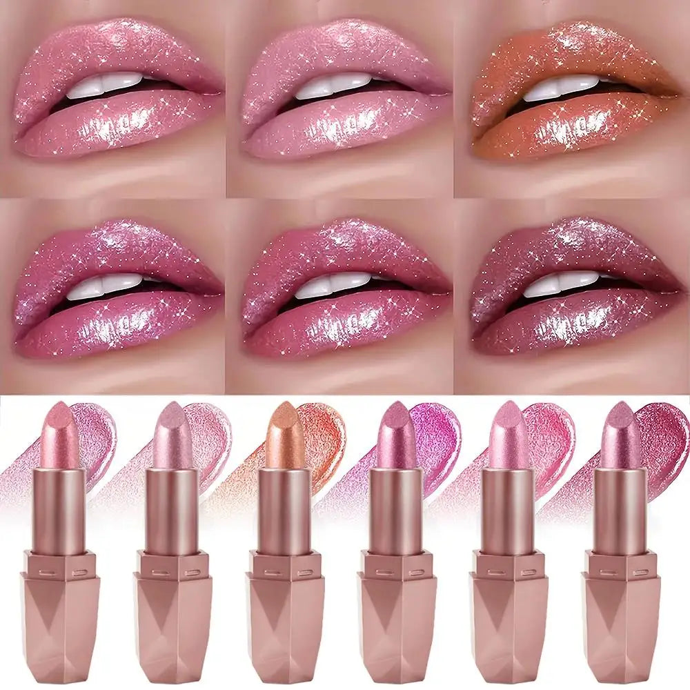 SAM SUGAR Diamond Glitter Lipstick | Metallic Waterproof Shine