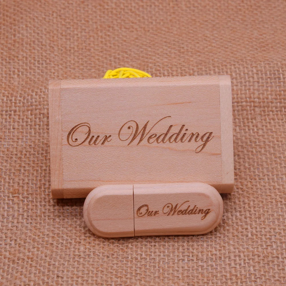 Wooden USB Flash Drive Custom Logo Bulk 4GB–64GB | 10/20/50 Pack USB Flash Drive PRIMED