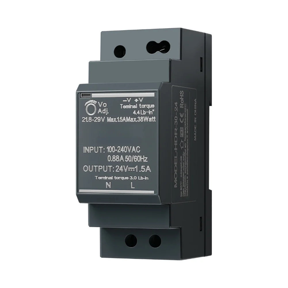 Industrial 30W DIN Rail Power Supply 12V 2.5A / 24V 1.25A DIN Rail Power Supply PRIMED