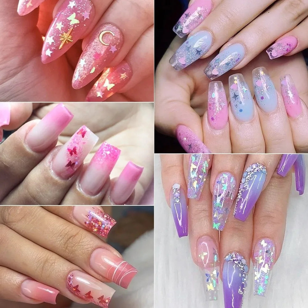 Multicolor Nail Glitter Sequins – Turtle Scale DIY Nail Art