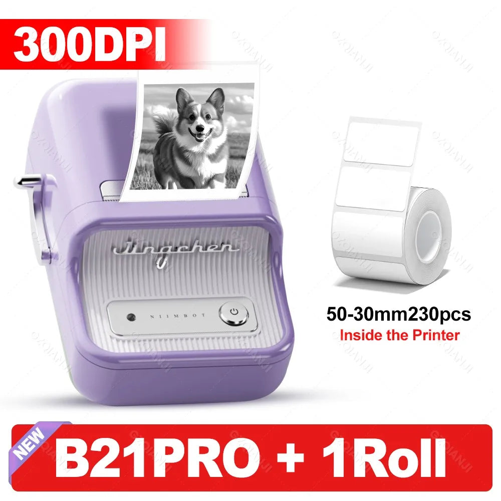 Niimbot B21 / B21 Pro Portable Bluetooth Thermal Label Printer Thermal Label Printer PRIMED B21Pro PE 300dpi