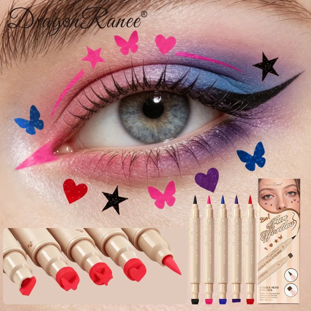 2-in-1 Stamp Eyeliner Pen – Waterproof Cat Eye Liquid Liner Stamp Eyeliner Pen PRIMED