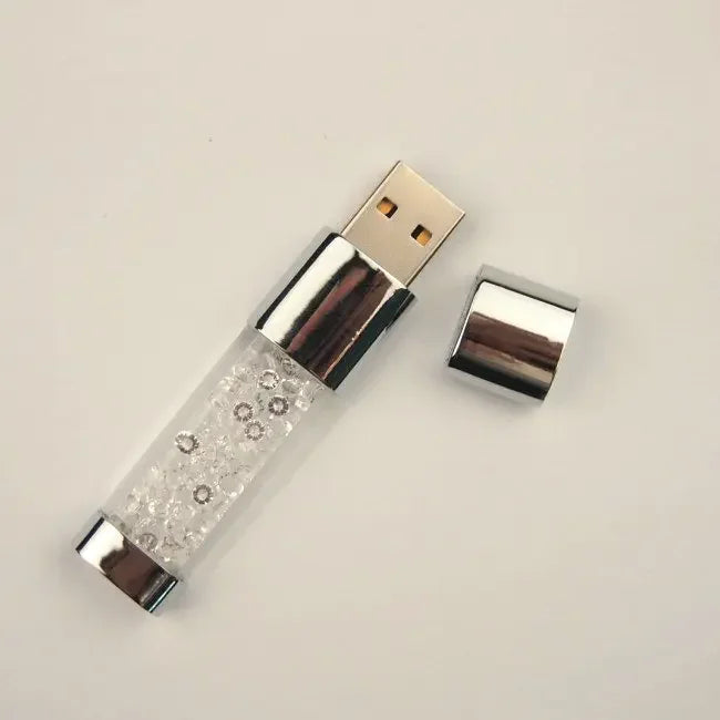 Crystal Blue Light USB 2.0 Flash Drive 128MB–64GB | KFHIREW USB Flash Drive PRIMED 4GB White China Mainland