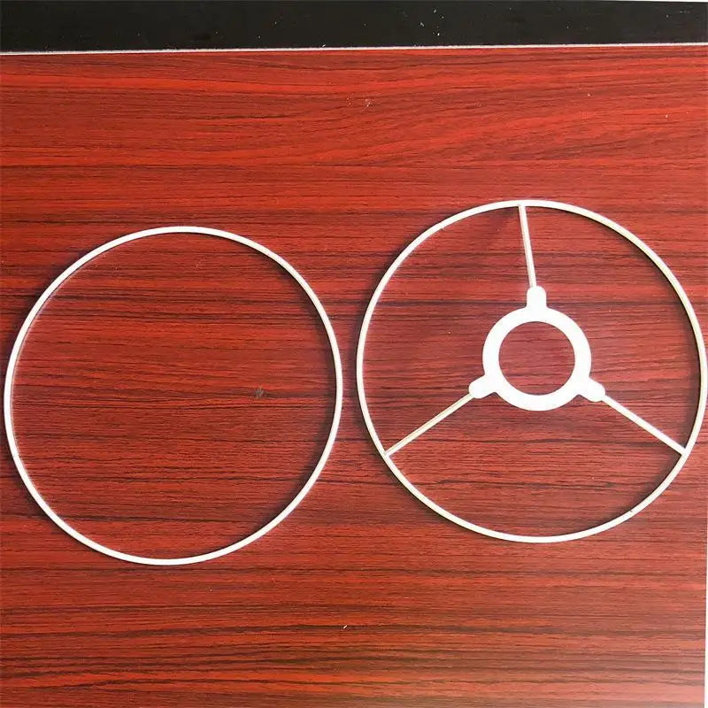 2PCS White Round Metal Lamp Shade Fix Rings | DIY Chandelier Lamp Shade Hardware PRIMED