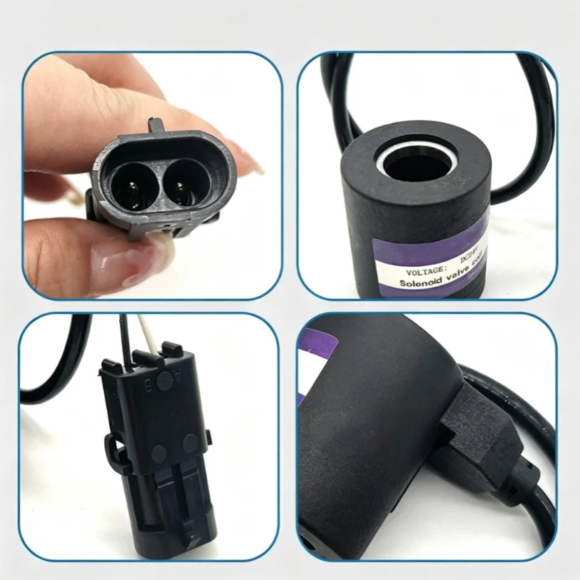 Solenoid Valve Coil for Sany SY55 SY65 SY75 SY95 Excavator Excavator Solenoid Coil PRIMED
