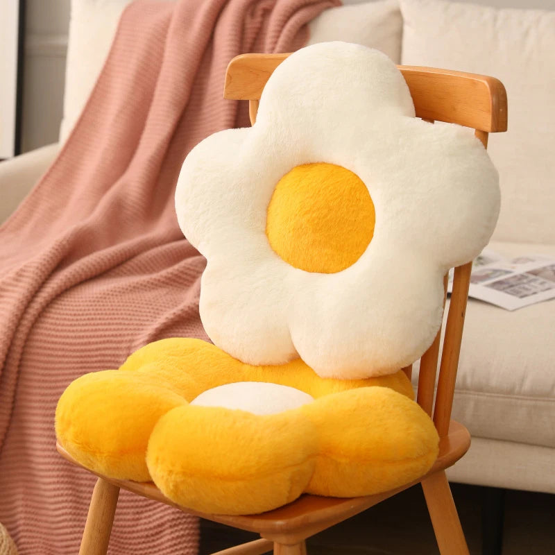 LMETJMA Flower Plush Throw Pillow | Floor Seating Cushion Decorative Throw Pillow PRIMED