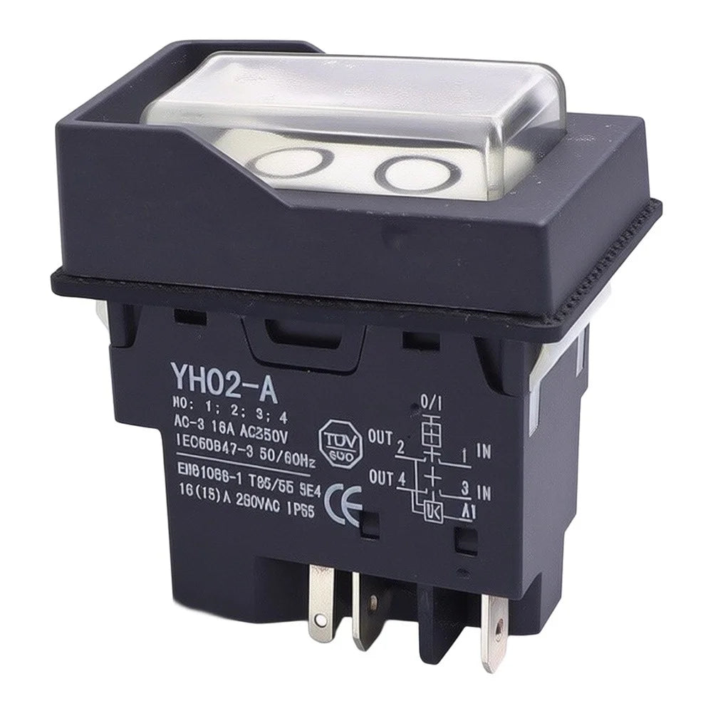YH02-A 5-Pin Electromagnetic Switch 250V 16A – Lathe & Tools Electromagnetic Switch PRIMED 1PCS China Mainland
