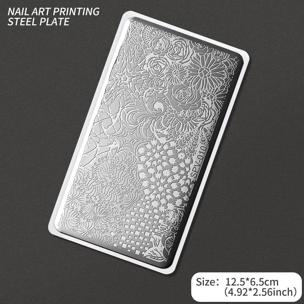 Nail Art Stamping Plate – Waves, Florals & Animal Designs