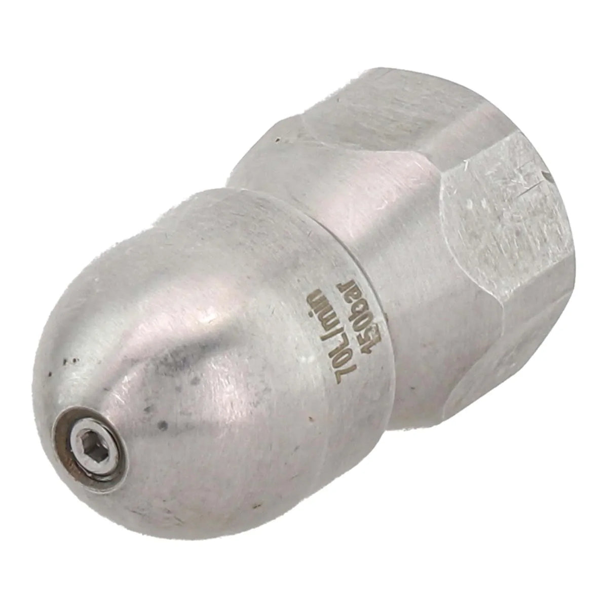 Stainless Steel Drain Jetter Nozzle 150 Bar 70L/min G1/2"
