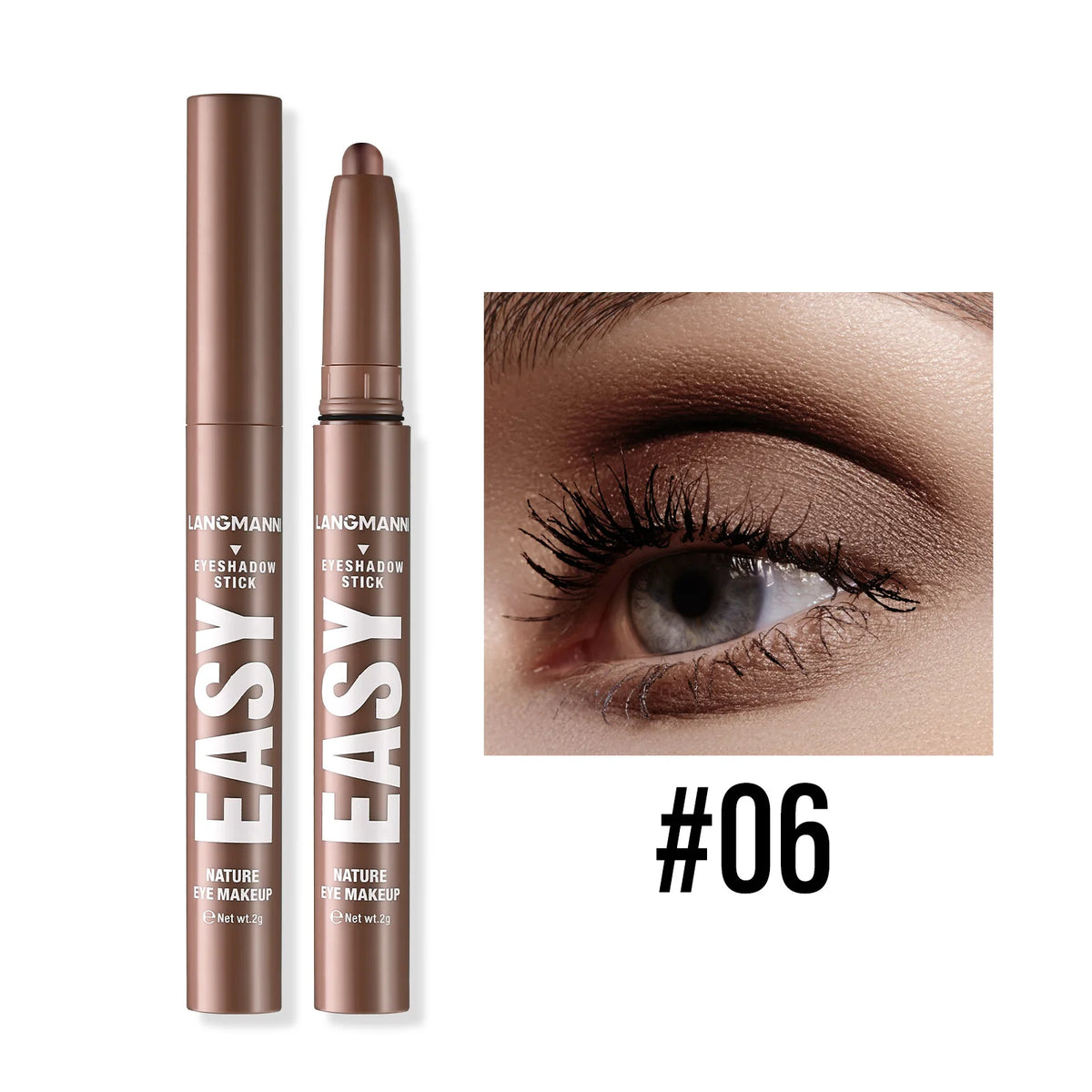 Smoky Rose Purple Eyeshadow Stick – Glitter Shimmer & Matte
