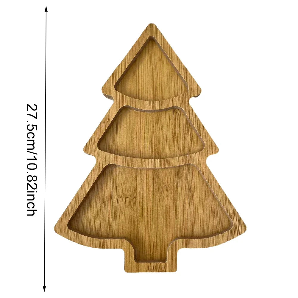Wood Christmas Tree Serving Tray | Charcuterie & Snack Board Wooden Serving Tray PRIMED Christmas Tree A