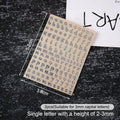 Mini Alphabet Stickers Gold Silver | DIY Resin Craft Fillings 2Pcs