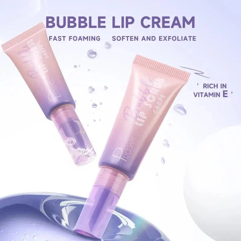 Pudaier Bubble Lip Exfoliator Foaming Scrub & Hydrating Balm
