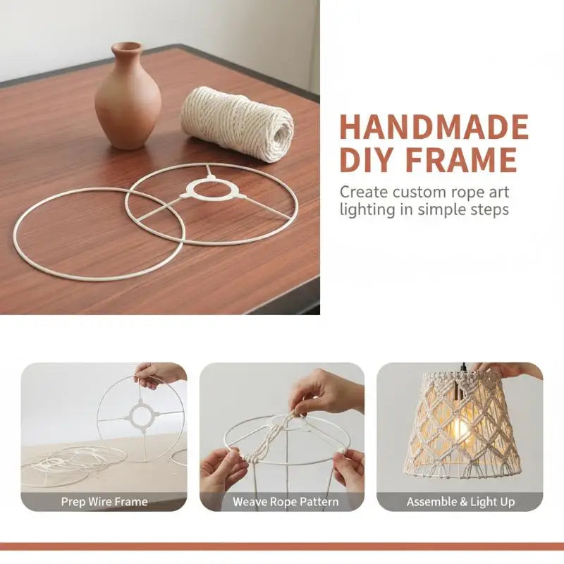 2PCS White Round Metal Lamp Shade Fix Rings | DIY Chandelier Lamp Shade Hardware PRIMED