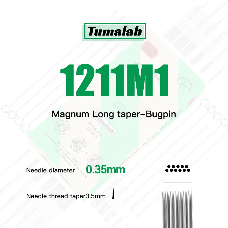 TUMAlab Sterile Disposable Round Magnum Tattoo Needles 50pk