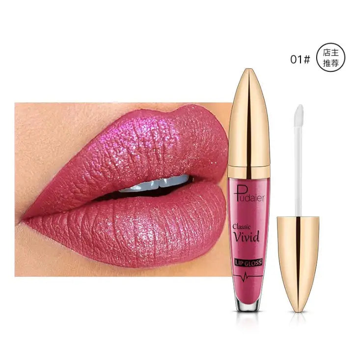 Pudaier 18-Color Matte Glitter Liquid Lipstick Set – Waterproof