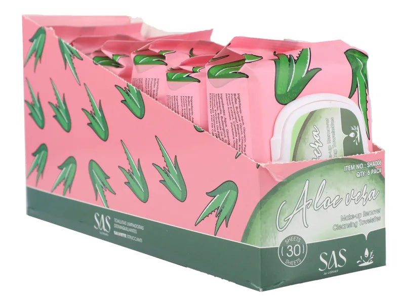 USHAS Makeup Remover Wipes – 30 Gentle Hypoallergenic Towelettes