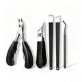 Stainless Steel Pedicure Kit – Nail Clipper Set 2/5 Pc Nail Care Kit PRIMED 5 pcs set