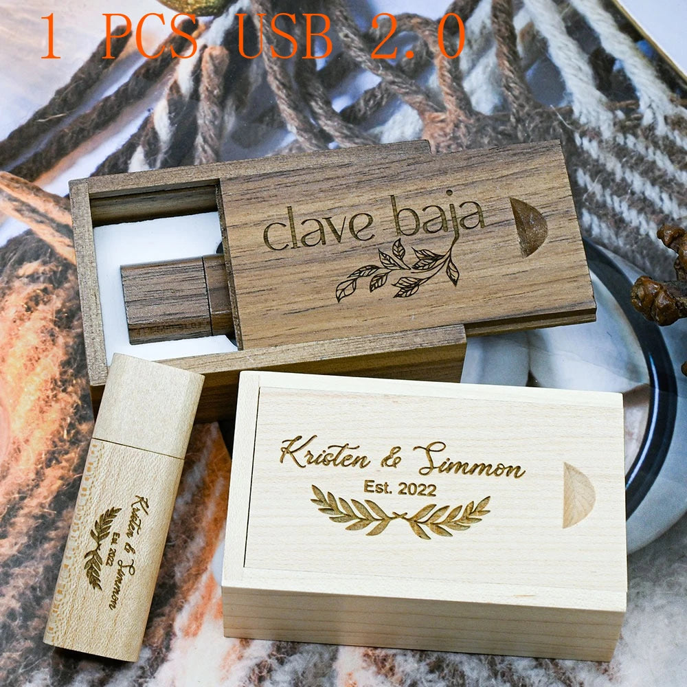 Wooden USB Flash Drive 4GB–64GB | Free Custom Logo Gift USB Flash Drive PRIMED