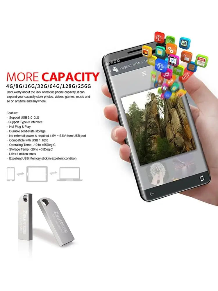 Z-Suit 32GB USB Flash Drive – Metal Pen Drive Memory Stick