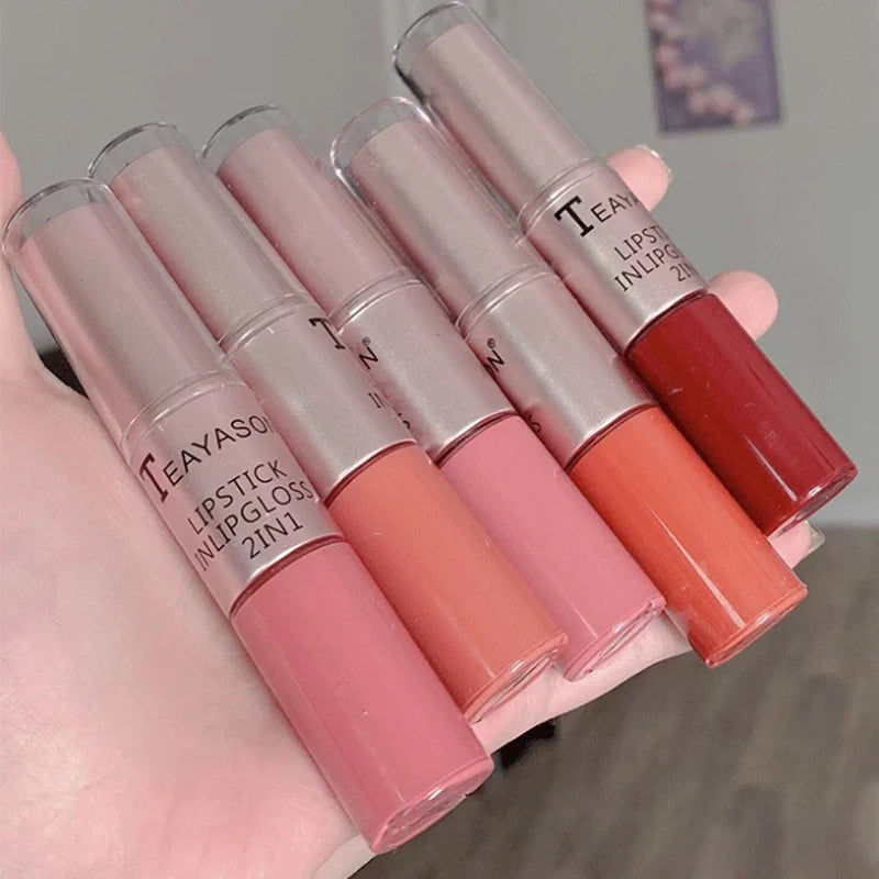 2-in-1 Dual Tip Velvet Matte Lipstick & Lip Liner