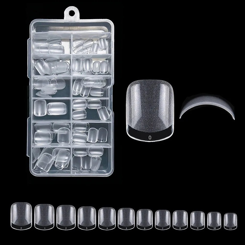 Half Matte Press On Nails Extra Short False Tips 120/240pcs