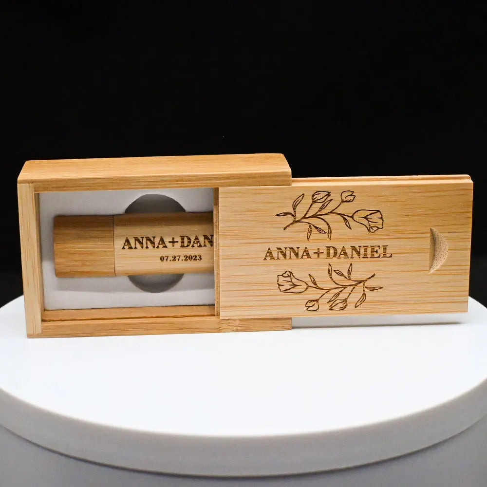10-Pack Wooden USB Flash Drives Custom Logo Gift 4–32GB USB Flash Drive Set PRIMED