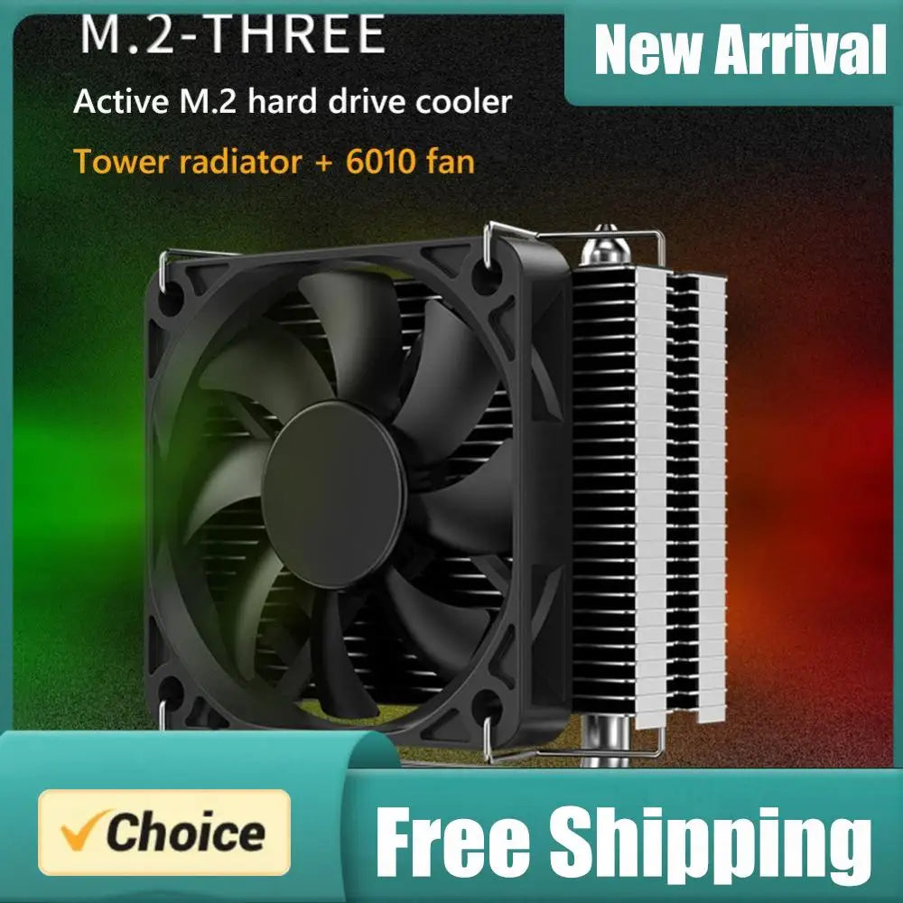 M.2-THREE M.2 2280 SSD Heatsink with 6010 Fan | PCIe 4.0/5.0 SSD Heatsink Cooler PRIMED