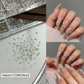100Pcs Square Rhinestone Nail Crystals – Flat Back DIY Gems Nail Art Rhinestones PRIMED A18