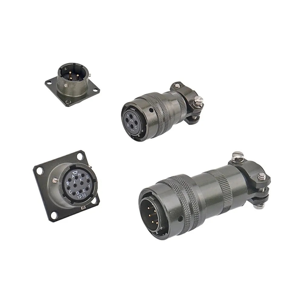 Waterproof Circular Aviation Connector Socket | Gold-Plated