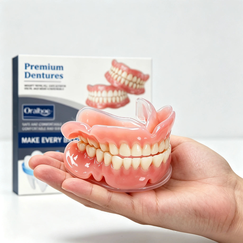 Soft Silicone Snap-On Dentures Full Set – Upper & Lower