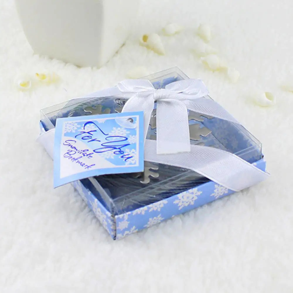 Snowflake Metal Bookmark with Gift Box – Elegant Book Lover Gift Decorative Bookmark PRIMED