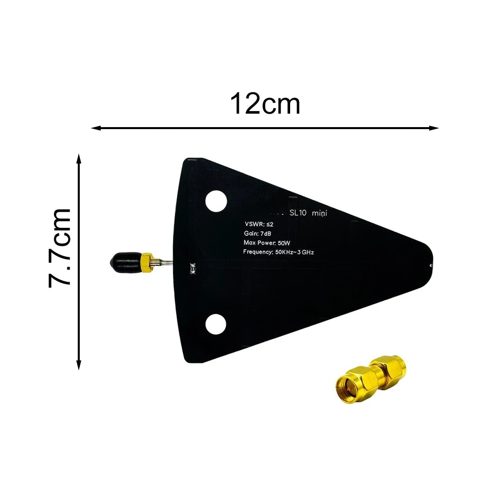 SA6 SL10mini Log-Periodic Antenna 50kHz–3GHz | 4G 5G UWB