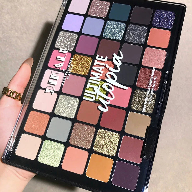 DIKALU 40-Color Eyeshadow Palette – Matte, Shimmer & Glitter Eyeshadow Palette PRIMED