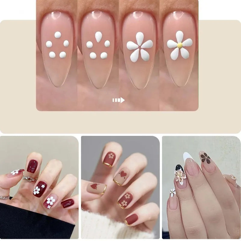 5-Petal Flower Nail Dotting Pen – One Stroke Nail Art Tool Nail Art Dotting Tool PRIMED