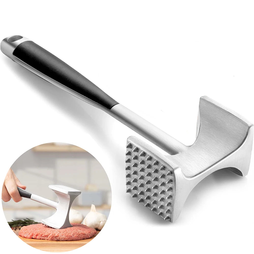 LMETJMA Zinc Alloy Meat Tenderizer Hammer | Kitchen Mallet Meat Tenderizer Mallet PRIMED