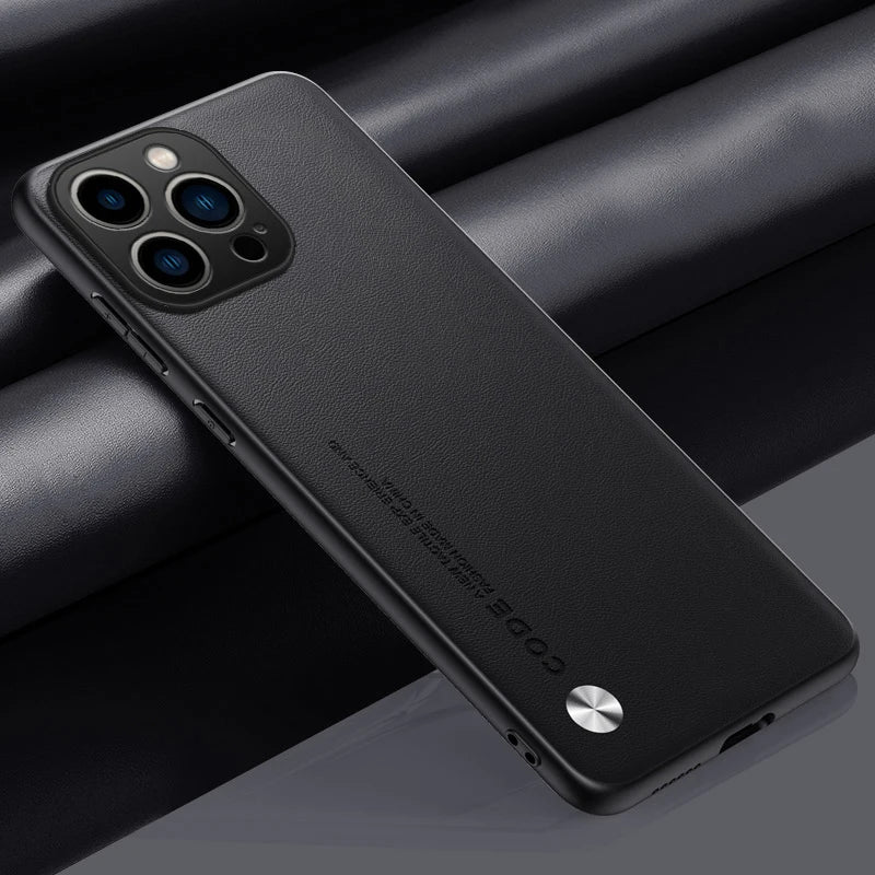 Ultrathin PU Leather iPhone Case – Anti-Scratch Shockproof Cover