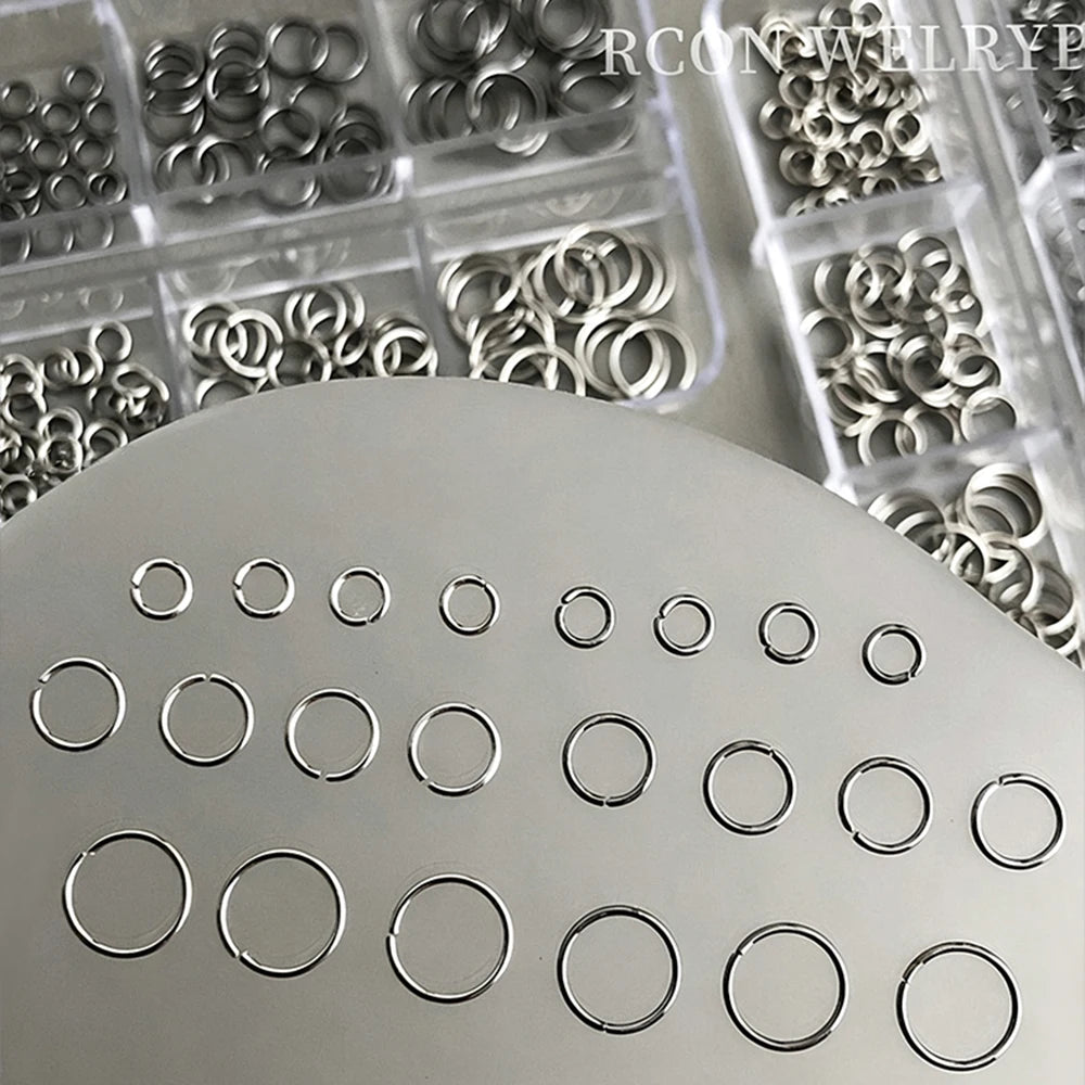 Punk Metal Ring Rivets Nail Charms 6-Grid Box | DIY Nail Art Nail Art Charms PRIMED
