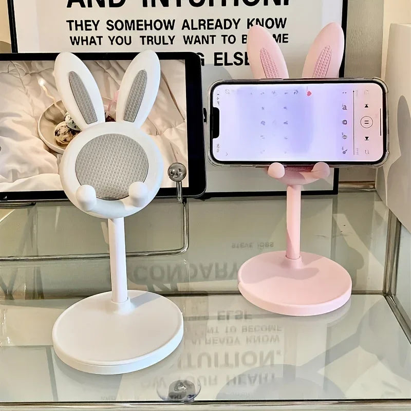 Cute Rabbit Phone & Tablet Stand – Adjustable Height Holder Phone Tablet Stand PRIMED
