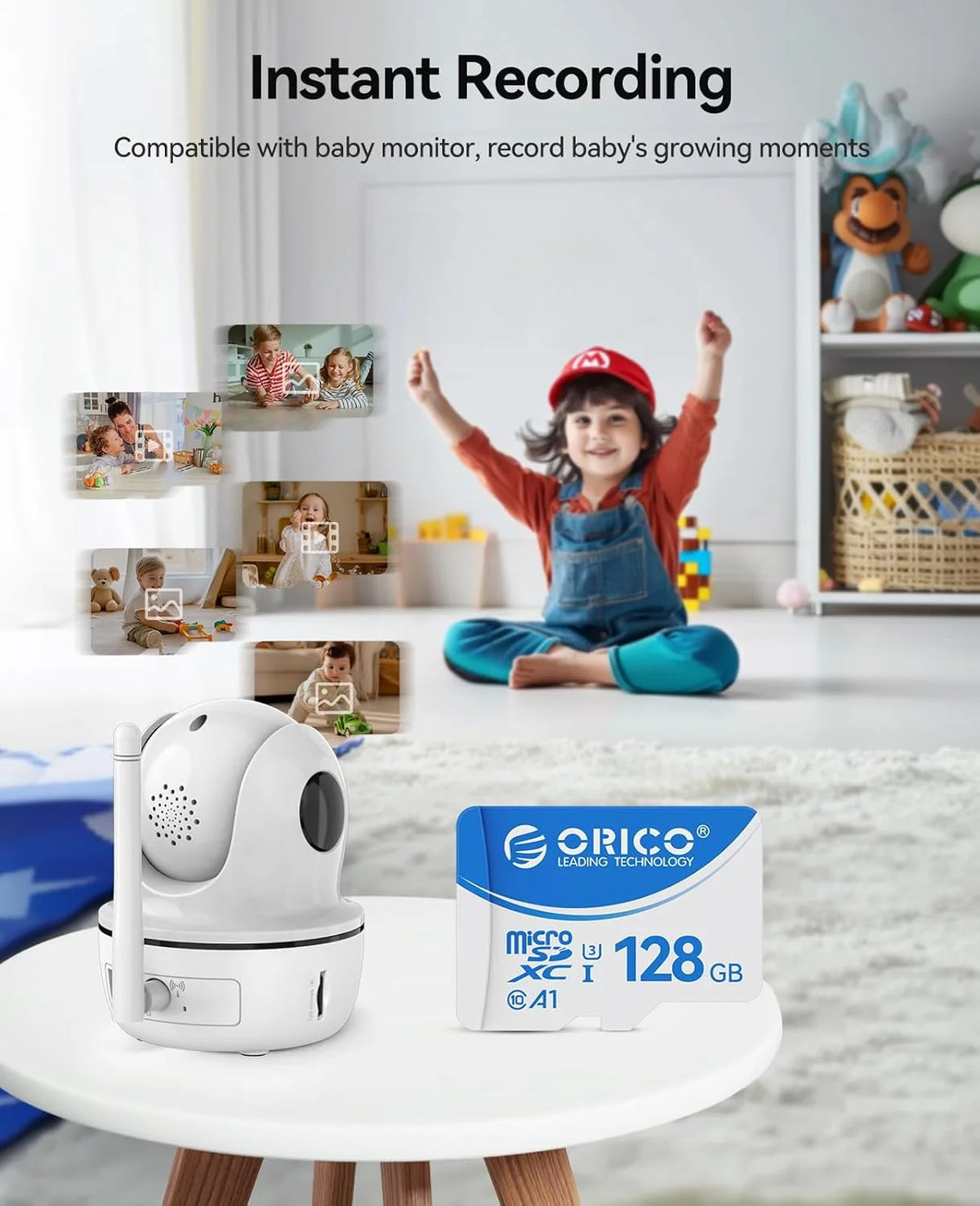 ORICO 128GB microSDXC U3 V30 A1 | 70MB/s 4K UHD Card microSD Memory Card PRIMED