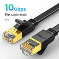 UGREEN Cat 7 Flat Ethernet Cable 10Gbps STP RJ45 LAN Patch Cord Ethernet Patch Cable PRIMED Cat7 Flat Black China Mainland 0.5m