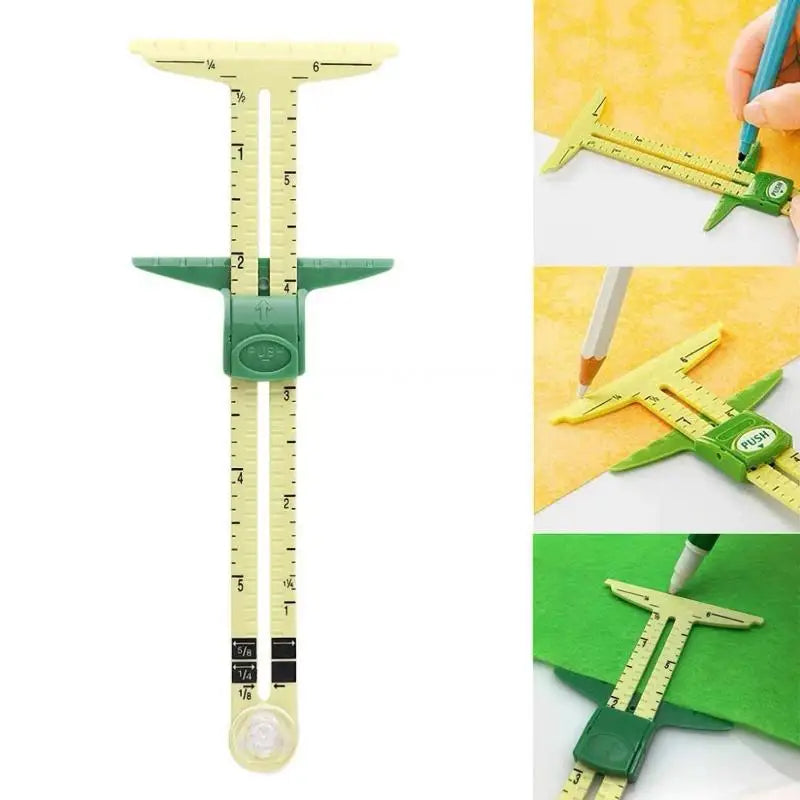 5-in-1 Sliding Sewing Gauge Ruler | Patchwork Tailor Tool