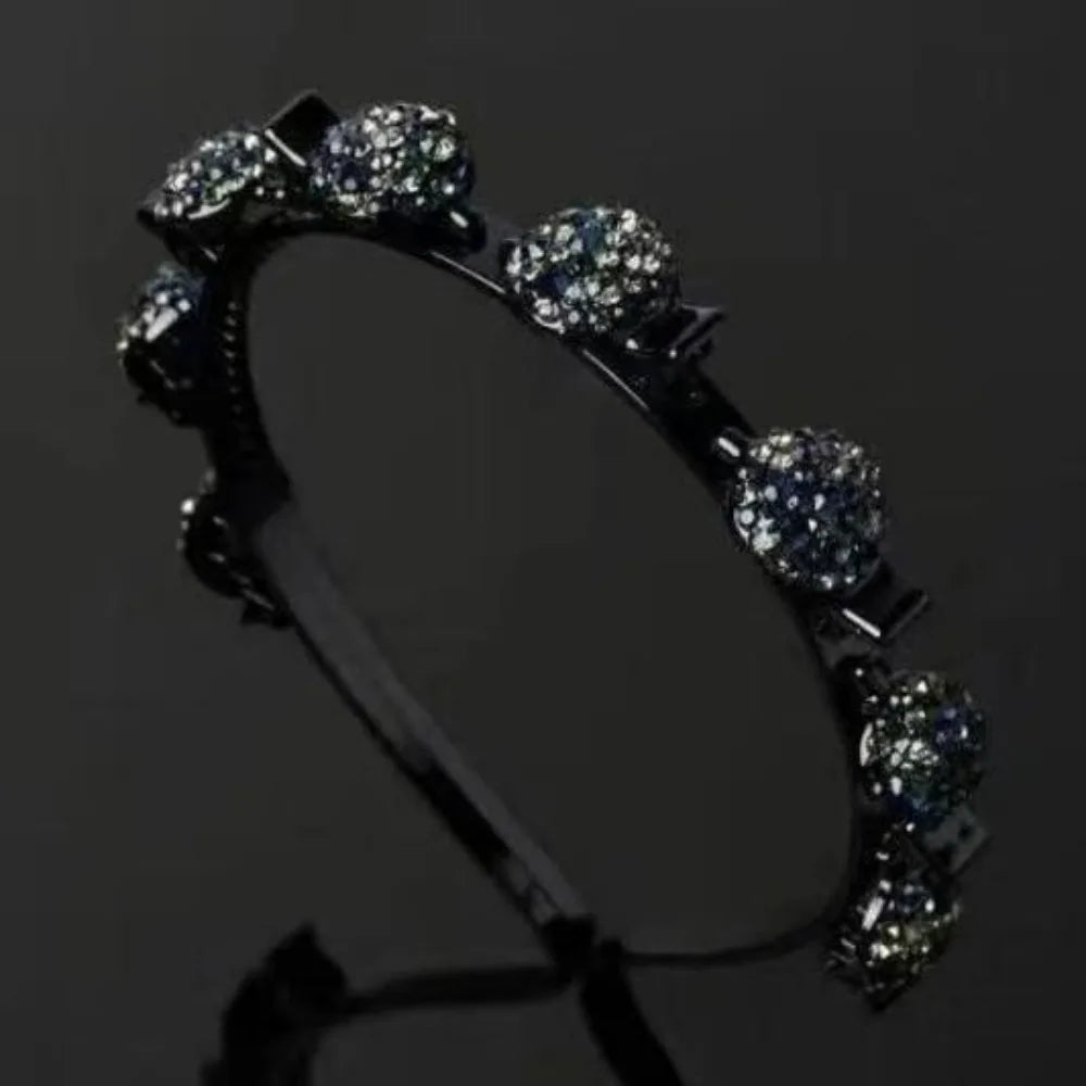 Rhinestone Crystal Double-Layer Clip Headband for Women