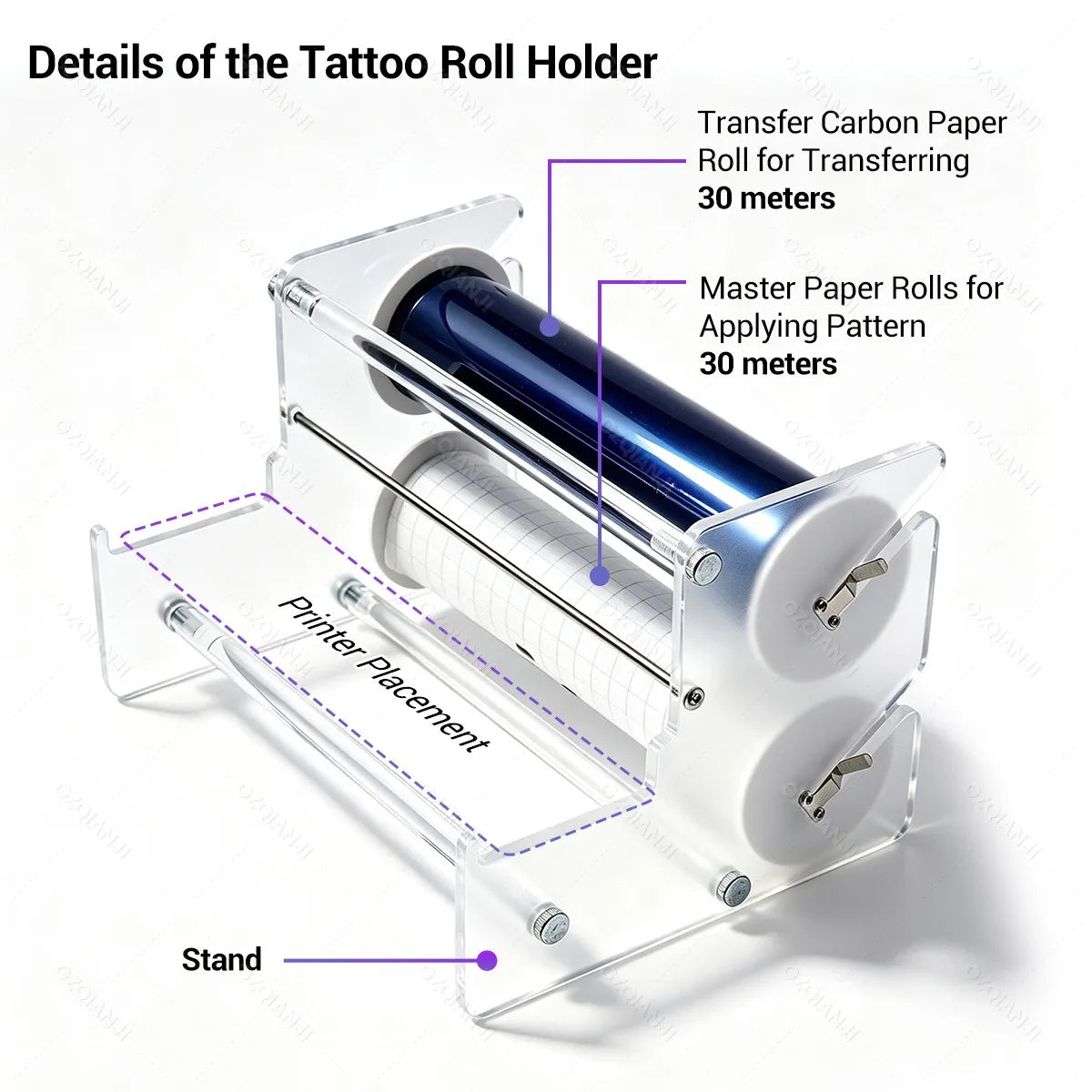 A4 Tattoo Transfer Paper Roll 30M Two-Layer + Stand Tattoo Transfer Paper PRIMED