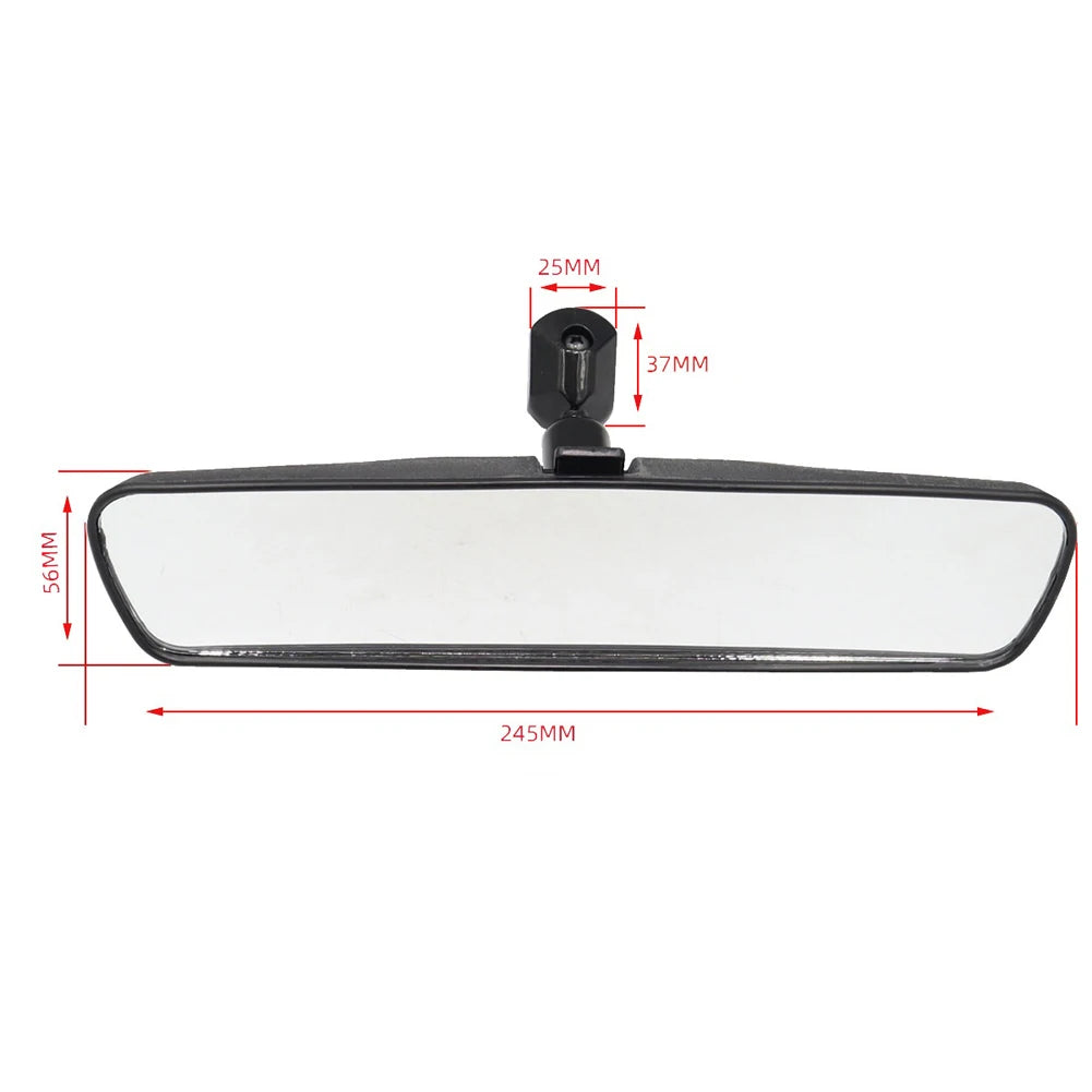 10-Inch Interior Rearview Mirror – Wide View ABS Black Interior Rearview Mirror PRIMED