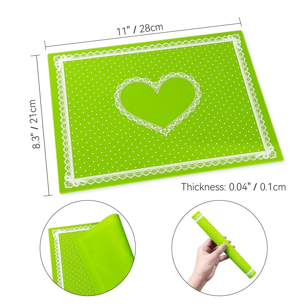 Silicone Nail Art Mat – Non-Slip Washable Lace Hand Cushion